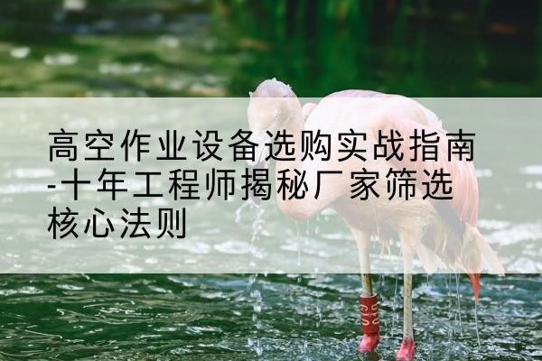 泰山剪叉式升降机厂家-高空作业设备选购实战指南-十年工程师揭秘厂家筛选核心法则