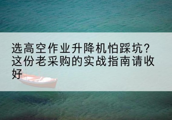泰山高空作业升降机厂家推荐-选高空作业升降机怕踩坑？这份老采购的实战指南请收好