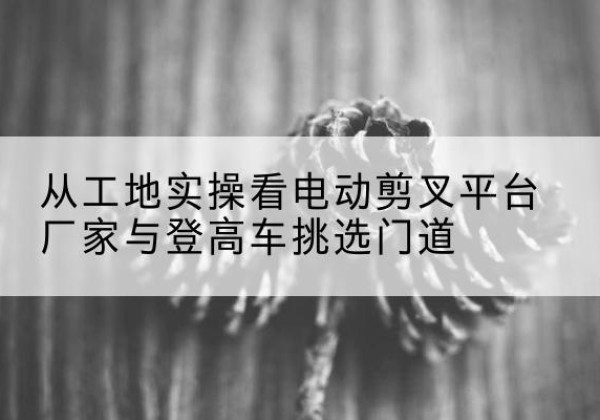 泰山电动剪叉升降平台厂家-从工地实操看电动剪叉平台厂家与登高车挑选门道